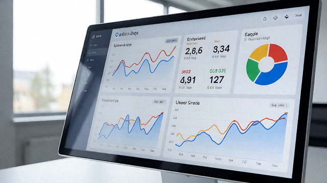 体育数据分析屏幕展示比赛统计图表的画面